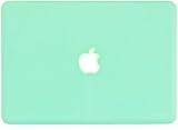 Kuzy - AIR 13-inch MINT GREEN ゴム引きハードケース Case Cover SeeThru for Apple MacBook Air 13.3-inch (A1369 and A1466) - Mint Green