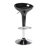 Bombo Style Contemporary Bar Stool - Black