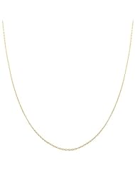 14 Karat Yellow Gold 0.8-mm Diamond-cut Cable Chain (18 Inch)