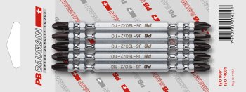 PB Medium Bits (with torsion zone) for Phillips screws size:2 (5-pack)