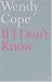 Books : If I Don't Know