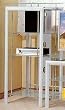 Silver And Chrome Side Pier With Frosted Glass
