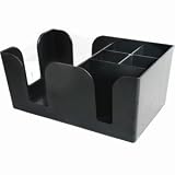 from Drinkstuff Bar Caddy Classic | Plastic Bar Caddy Black, Bar Storage, Bar Organiser, Bar Condiment Caddy, Napkin Holder, Straw Holder