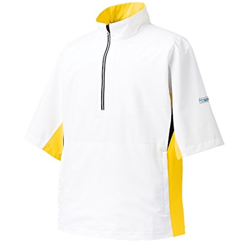 FootJoy 2014 Short Sleeve HydroLite Rain Shirt Yellow-White X-Large 23728