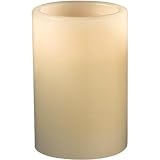 Flameless Pillar Candle - Vanilla (4)