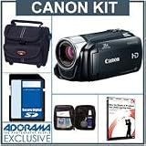 Canon VIXIA HF R20 8GB Flash Memory Camcorder Black – Bundle – with 16GB SD Memory Card, Camcorder Case, Digital Lens Cleaning Kit, Class On Demand Training DVD