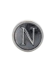 Kera Sterling Silver Alphabet Letter N Bead