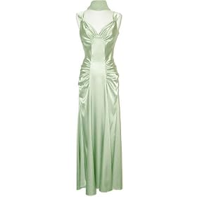Satin Glam Formal Gown Prom Bridesmaid Dress
