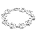Sterling Silver Open Star Bracelet W/ Rhodium Finish