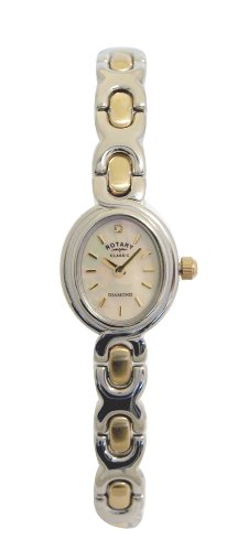 Rotary Ladies Two-Tone, Steel Quartz Waterproof Bracelet Watch