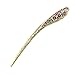 Voberry® Vintage Antique Brass Metal Vivid Peacock Bird Multi-colored Crystal Bead Women's Hair Accessory Decorative Hair Pin Stick for Long Hair (A)