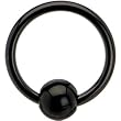 14 Gauge Black Acrylic Ball Captive Ring