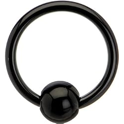 14 Gauge Black Acrylic Ball Captive Ring