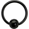 14 Gauge Black Acrylic Ball Captive Ring