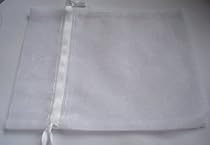 96 White Organza Gift Bags 5
