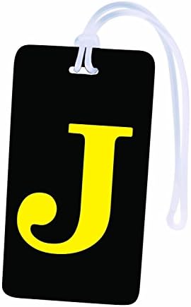 Initial Luggage Tag Personalized ID Tag A through Z (One size, J)