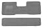 A Set of Truck / Van / SUV Plush Carpet Floor Mats - 1 Front and 1 rear runner - Silver