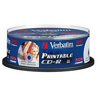 Verbatim CD-R 52x Speed 25er Spindel 700MB printable CD-Rohlinge