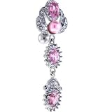 TOP MOUNT Jeweled PEARL PERFECTION Belly Ring