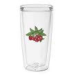 Cherries 16 oz Insulated Beverage Tumbler, Clear
