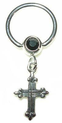 Childrens Toyshop  Jewelry : Cross nipple ring captive