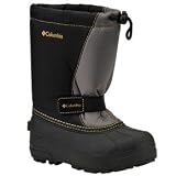 Columbia Sportswear YV1145 Powderbug Plus Winter Boot (Toddler/Little Kid/Big Kid),Black/Treasure,7 M US Toddler