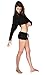Crop Cocoon Sexy Bare Belly Shadow Stripe Off Shoulder Top KD dance New York