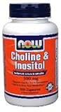 Now Foods Choline & Inositol, 100 Capsules / 500mg (Pack of 2)