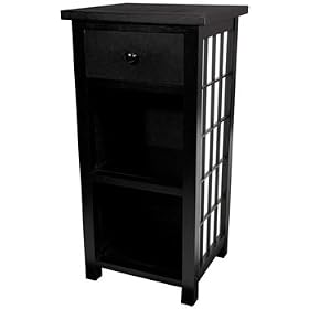 Asian Home Décor - 30 Japanese Shoji End Table Nightstand w Shelf and Drawer ( Honey Oak... by ORIENTAL FURNITURE