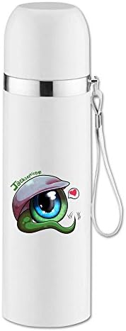 Custom Portable Stainless Steel Vacuum Flask Sam Best Friends Blue Eyes Heart Thermos Cup For Outdoor Sports White 14.5oz/350ml