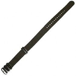 Zulu NATO Nylon Watch Ballistic Strap 22mm 5 Ring Black