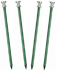 Aluminum 9" Tent Pegs, Green (6 Pack) Aluminum 9" Tent Pegs, Green