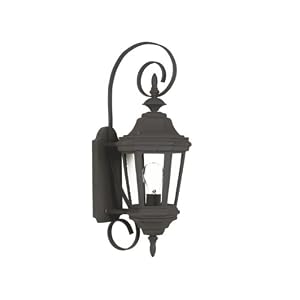 Kenroy Home 16312BL Estate 1-Light Small Wall Lantern, Black by Kenroy Home
