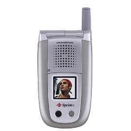 Sprint PCS MM8300SVR Silver Sanyo flip phone with camera and speakerphone by Sprint