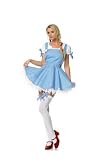 Dorothy Dress Fairytale Sexy Adult Halloween Costume Skimpy Naughty Wizard Of Oz Fairy Tale Outfit Leg Avenue by Fenvy X-Small, Blue/White