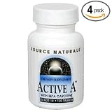 Source Naturals Active A with Beta Carotene 25,000IU, 120 Tablets (Pack of 4)