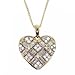 1/4 Diamond Heart Pendant & Box Chain Necklace 18 Inches