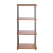 No Tools Assembly 4-Tier Bookshelf - Natural