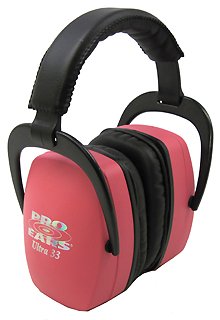 New Pro Ears Ultra 33 NRR 33 Pink Rugged High Profile Cups Suitable For A High Noise Environment