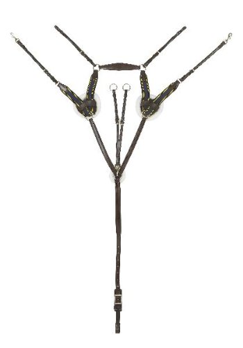 Ovation 5-Point Padded Breast Plate - Dark Brown - Full