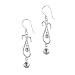 Sterling Silver Fancy Stacked Victorian Ornaments Dangle Earrings