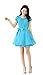 Fasot Women's Summer Sweet Bowknot Princess Chiffon Ball Gown Cocktail Dress Blue