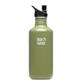 Klean Kanteen - Reusable Stainless Steel Sport Water Bottle with Poly Loop Cap / Bouteille d'Eau Sport En Acier Inoxydable - green moss / vert - BPA Free / sans BPA - (27 oz / 800ml)