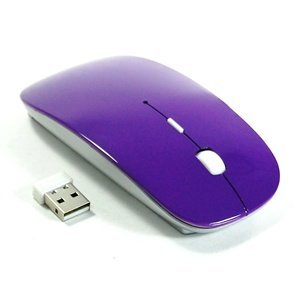 Bluecell Purple 2.4G RF DPI Blue Optical light wireless USB Mouse for Apple macbook 13" PRO AIR 11" ACER SONY HP DELL LENOVO TOSHIBA ASUS