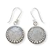 Ancient Roman Glass With Bead Design Sterling Silver French Wire Earrings