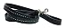 4Ft black leather leash skillfully sewn by hand