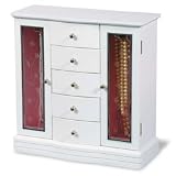 Fiona Jewlery Box - White with Chrome Accents