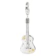 SilberDream Charm guitar, 925 Sterling Silver Charms Pendant with Lobster Clasp for Charms Bracelet, Necklace or Charms Carrier FC3001