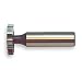 KEO 94113 Cobalt Steel Woodruff Keyseat Cutter, Uncoated (Bright) Finish, Round Shank, 1/2" Shank Diameter, 1-1/4" Cutter Diameter, 12 Stagger Teeth, 1/4" Face Width