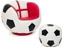 Leather Effect Swivel Football soccer Chair with stools plus St. George Cross for kids